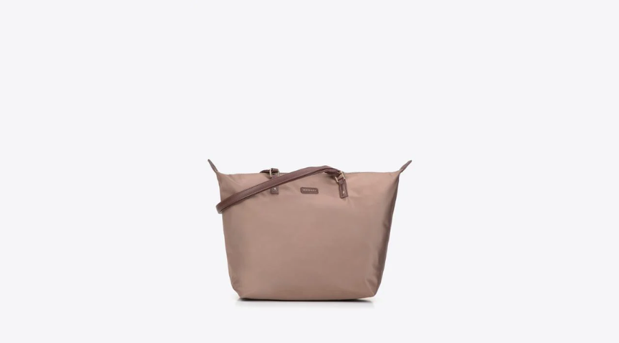 Large Beige Nylon Shopper Bag | Feedhour
