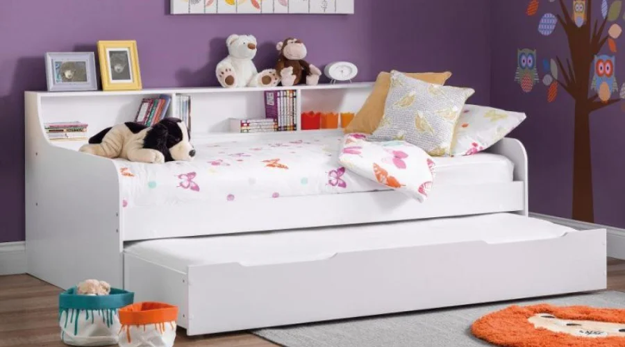 Bed with Guest Bed Trundle Frame by Grace