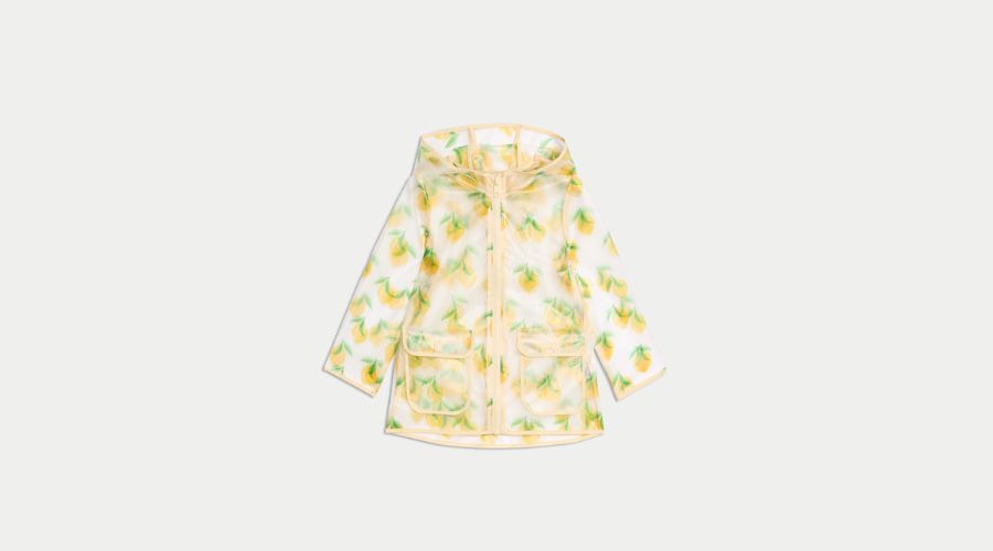 Lemon Print Hooded Raincoat (2-8 Yrs)