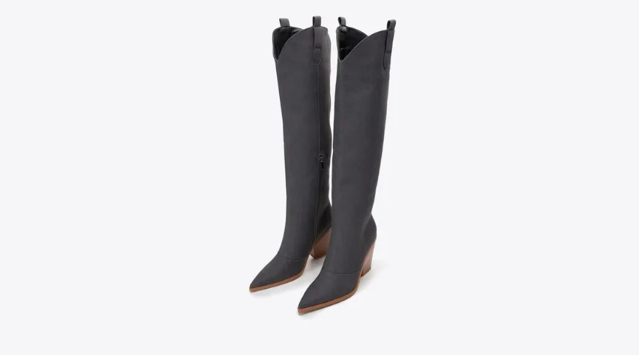 Long Gray Jeans Cowboy Boots