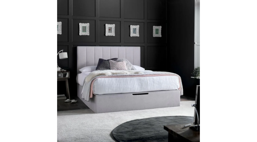 Silver Fabric Storage Bed by Lincoln Connect 