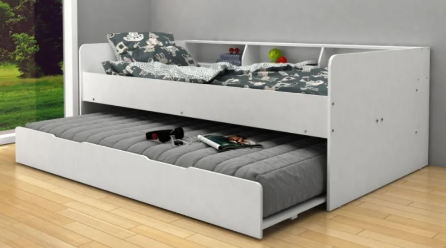White Day Bed with Underbed Trundle by Kudl