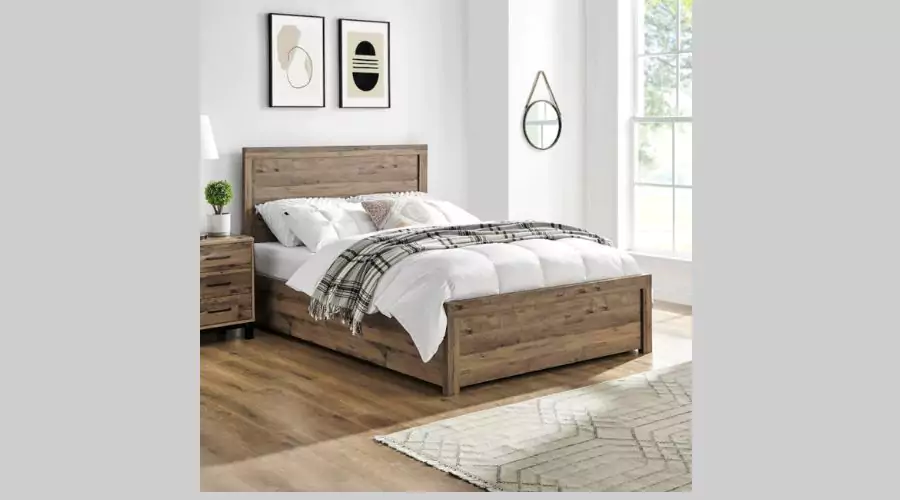 Rodley Oak Wooden Ottoman Storage Bed