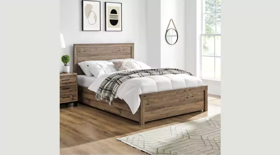 Rodley Oak Wooden Ottoman Storage Bed