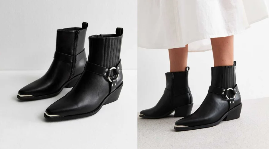Black Western Ankle Boots