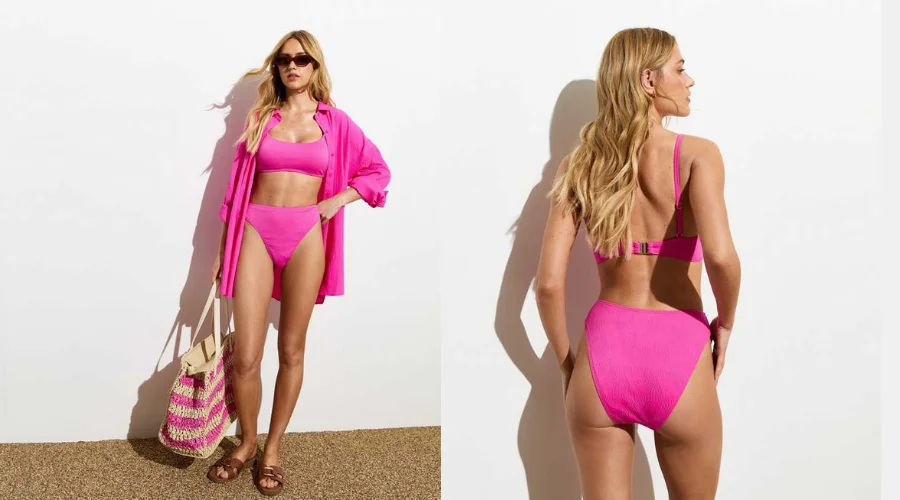 Wavy Textured High Waist Bottoms