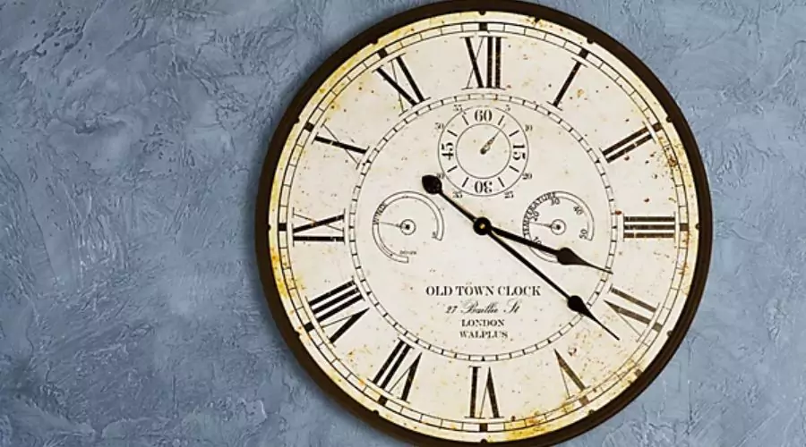 Vintage Rusty Metal Wall Clock