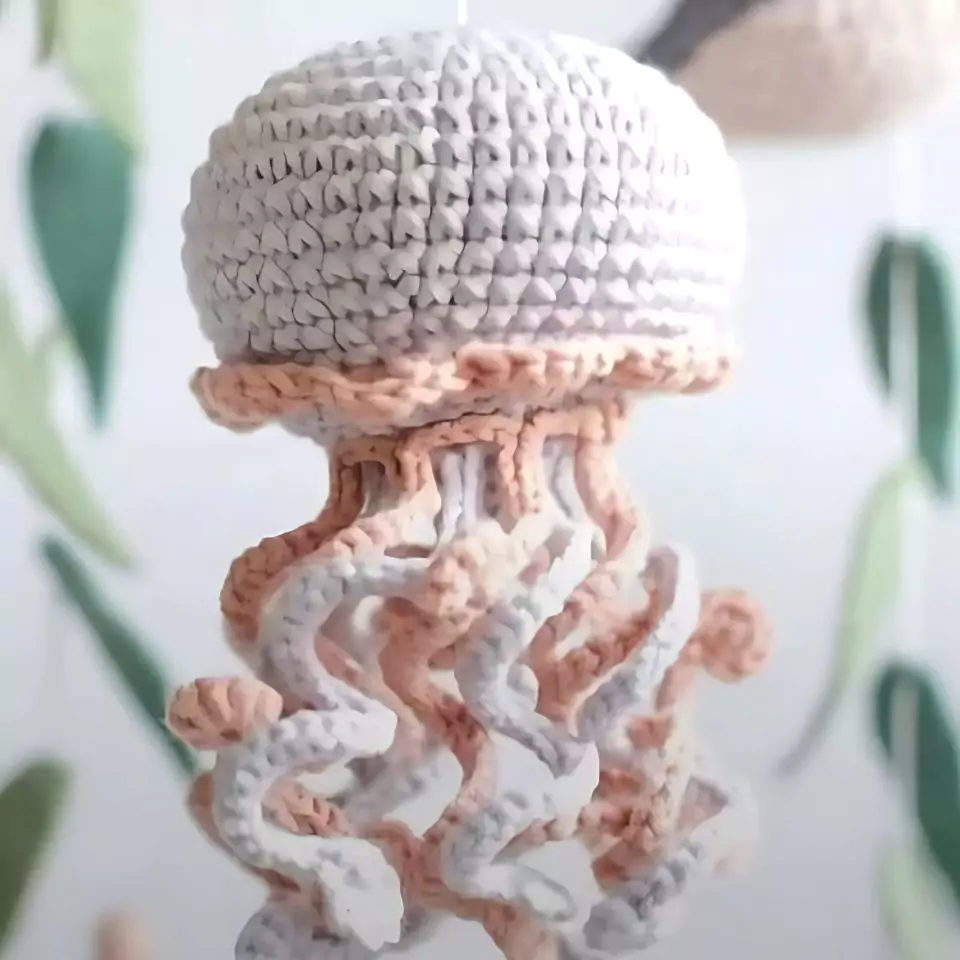 Crochet Nursery Decor | Underwater Crib Mobile