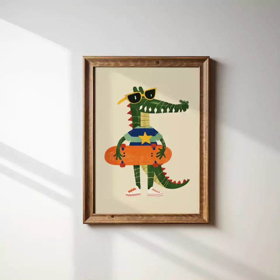 Kids Wall Art | Animal Nursery Decor | Playroom Print