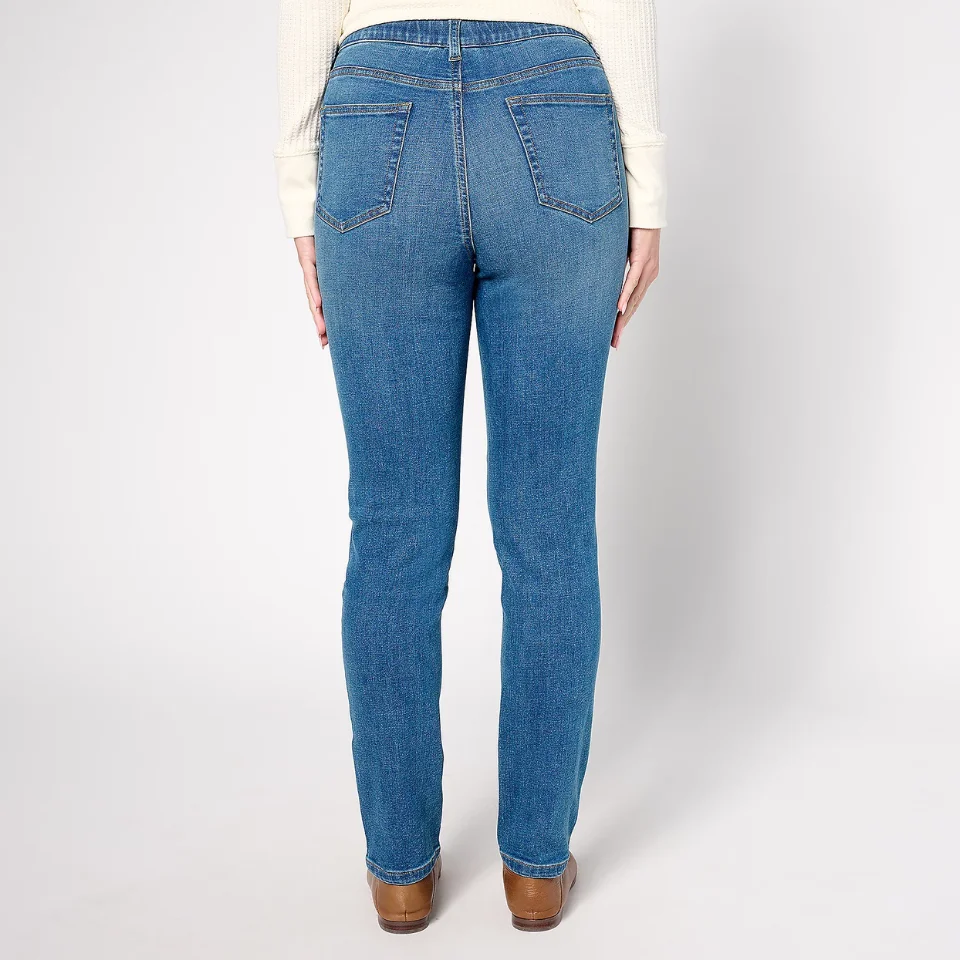 Denim & Co. Regular Indigo Easy Stretch Smoothing Jean (2)