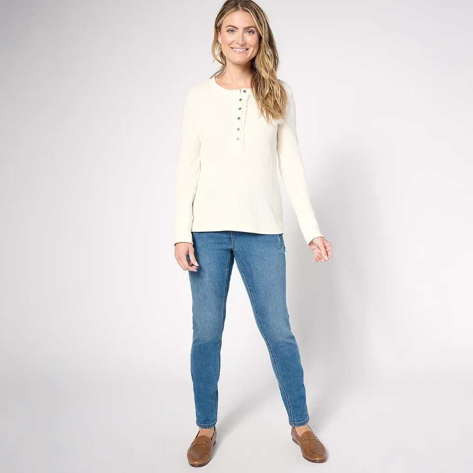 Denim & Co. Regular Indigo Easy Stretch Smoothing Jean (2)
