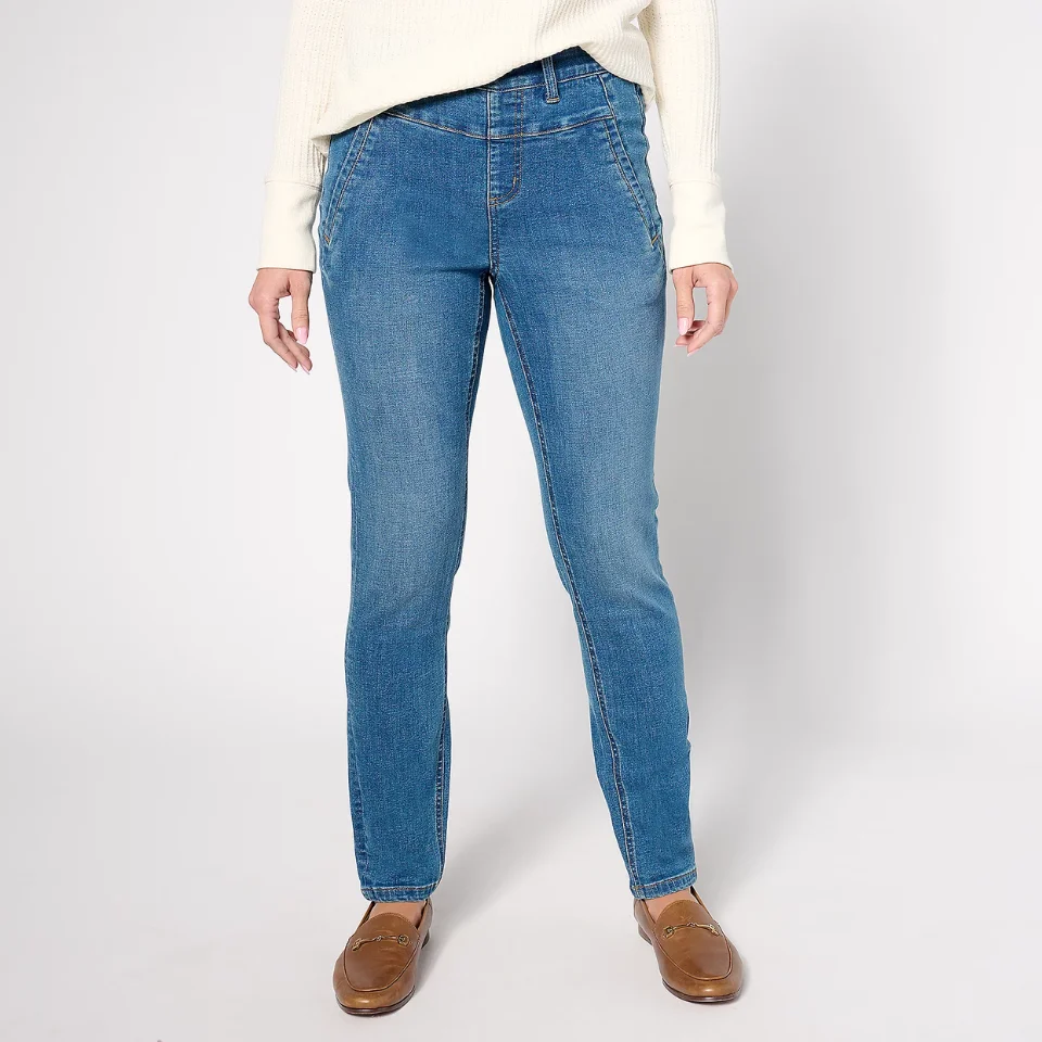 Denim & Co. Regular Indigo Easy Stretch Smoothing Jean (2)