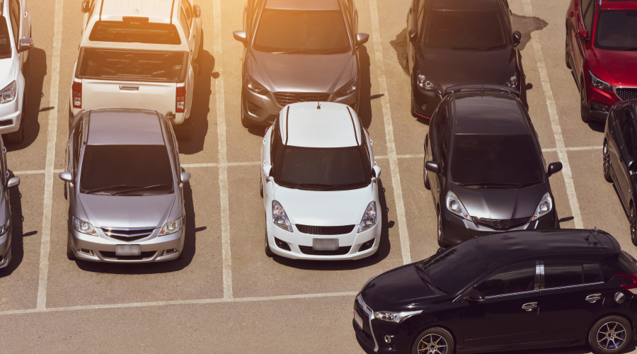 Aerial view of car parking | Feedhour